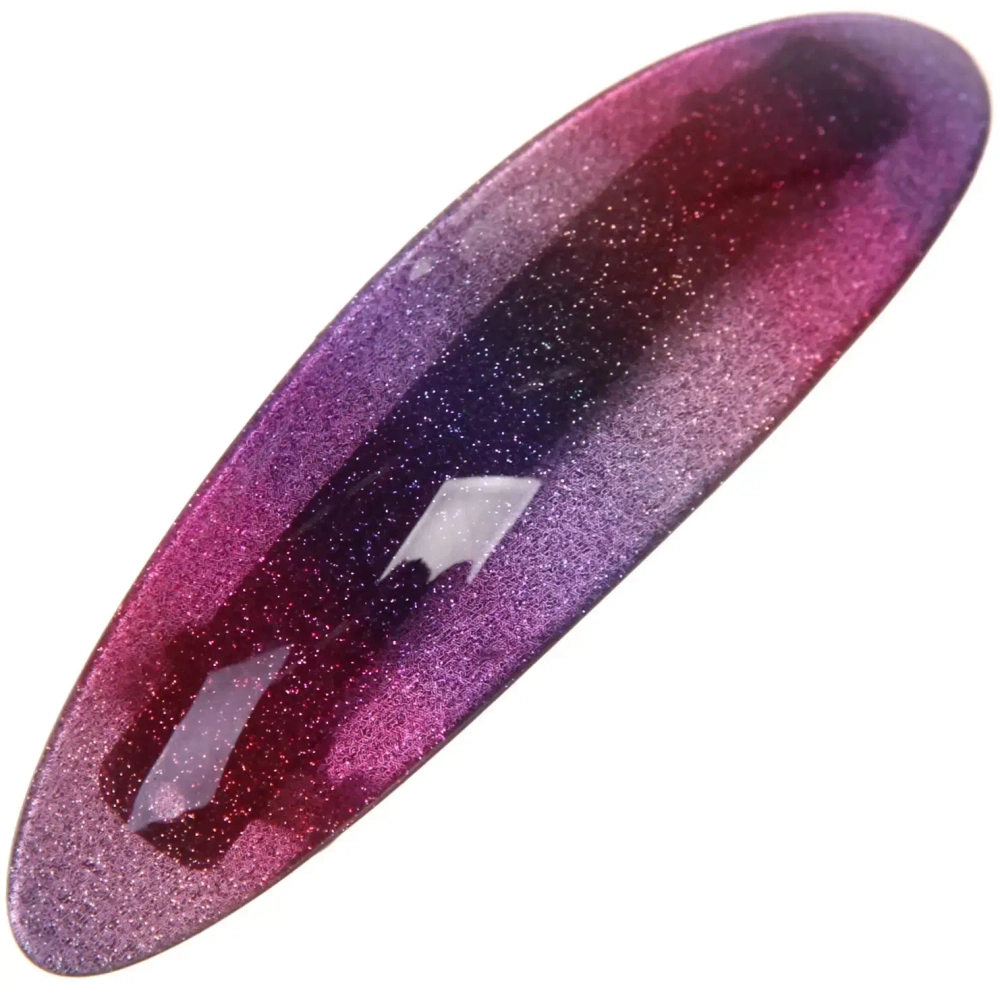 Заколка автомат «Lady Collection - Сияние», овал, 6 цветов, 9*2,5см (Кокетка)