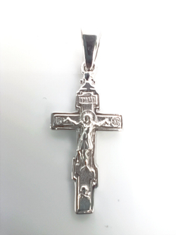 Крест Эстерелла, серебряный, 925 проба, родирование, славянский оберег/Ф