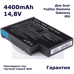 Аккумулятор iBatt 4400mAh, для Quanta 4UR18650F-2-QC-EW1 4UR18650F-2-QC-EW1G