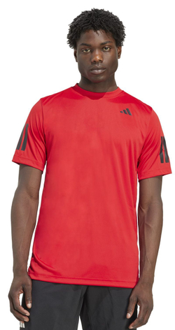 Теннисная футболка Adidas Club 3-Stripes - better scarlet red