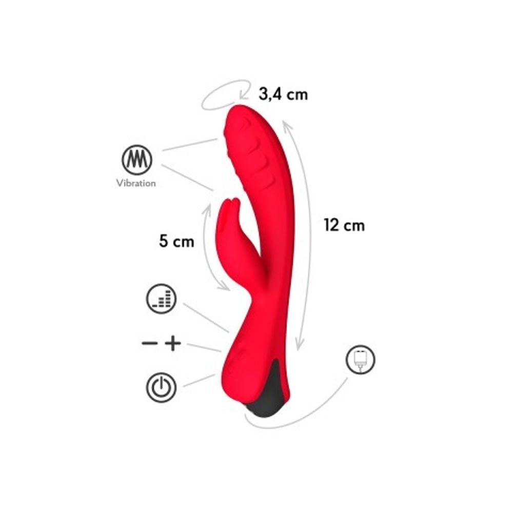 Вибратор кролик Lepus, цвет алый
