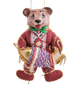 РусКукла RK-829/2 Кукла подвесная «Медвежонок с рыбой»