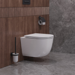 Унитаз удлинённый подвесной безободковый с сиденьем и смывом TORNADO Cezares RELAX-TOR CZR-3806-53-TH-TOR/SC