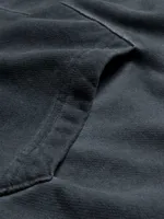 Худи Hardlunch Logo на молнии garment dye темно-серый