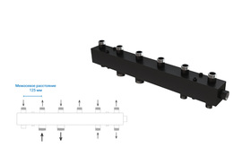 Распределительный коллектор 3 (2+1) отопительных контура Askon 25М/125/40/2+1 (до 90 кВт)