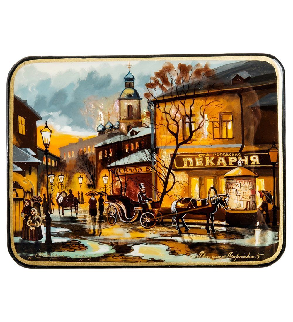 Народные промыслы ШК-55/112 Шкатулка «Старый город» исп. Маркова