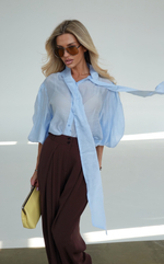 Брюки с защипами из струящейся ткани