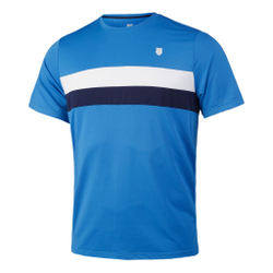 Мужское теннисное поло K-Swiss Core Team Stripe Crew T-Shirt Men - Blue, Multicoloured