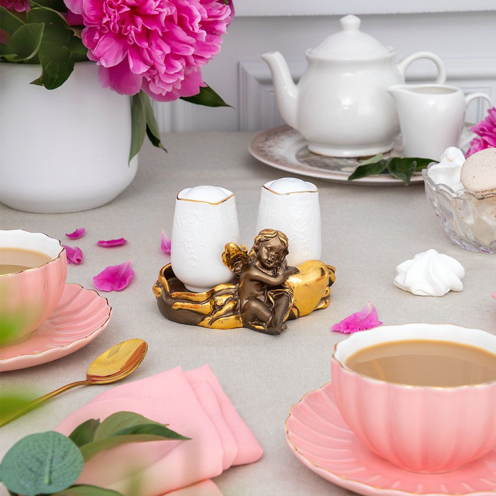 Подставка под специи Ангел с сердцем Бронза