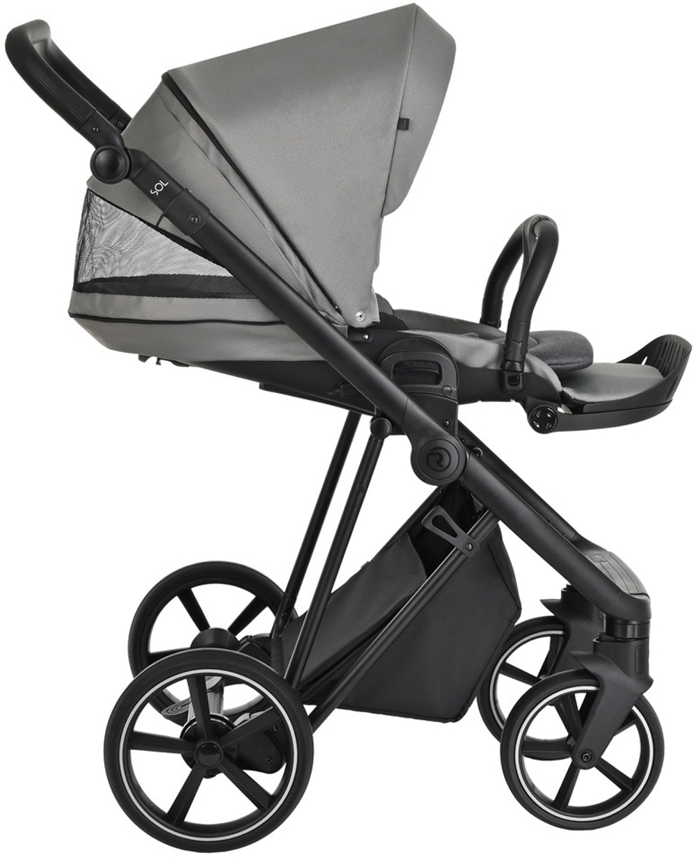 Детская коляска Roan Sol 3 в 1 с автокреслом Pituso Santiso Pro RSL/1011 Cloud Grey