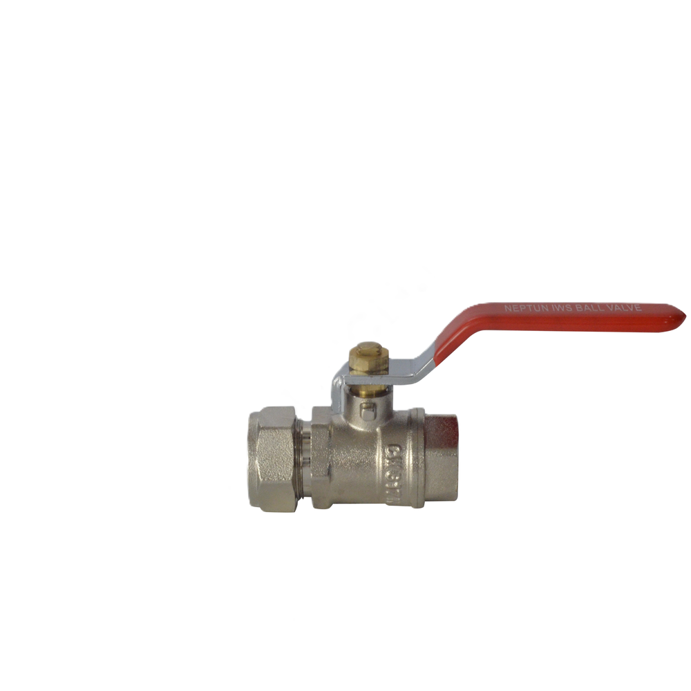 Кран шаровой латунь Ду 15х1/2" Ру50 ВР/обжим рычаг красный STAHLMANN SVLF1501/2NEF