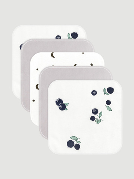 Набор платочков-слюнявчиков Mjölk Голубика