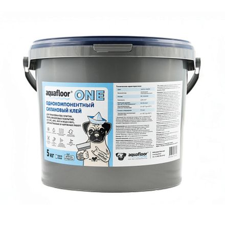 Однокомпонентный силановый клей Aquafloor One, 5 кг