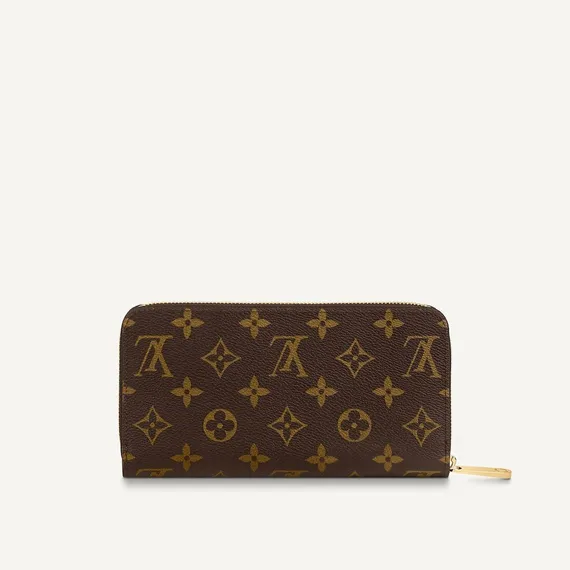 Кошелек женский Louis Vuitton Zippy канва Monogram коричневый/вишневый