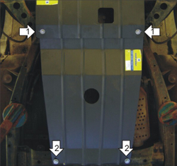 Защита КПП (2 мм, сталь) для Kia Sportage 1994-2005, Kia Grand Sportage 1999-2005 Motodor.01020