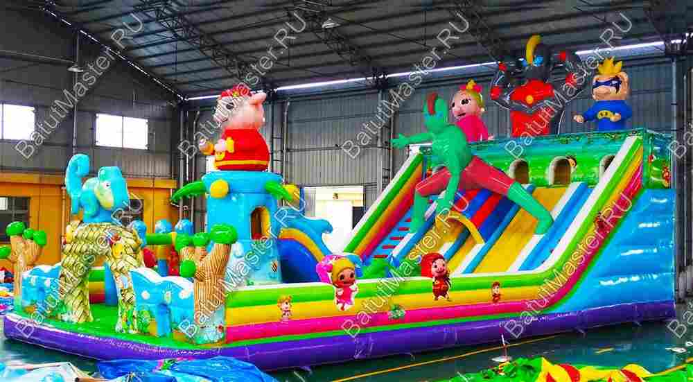 Коммерческий надувной батут "Маскарад 2" 15*8*6,5 м