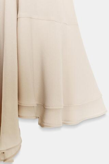 ZARA ТОП-КЕЙП ИЗ ЖОРЖЕТА, ПЫЛЬНЫЙ РОЗОВЫЙ