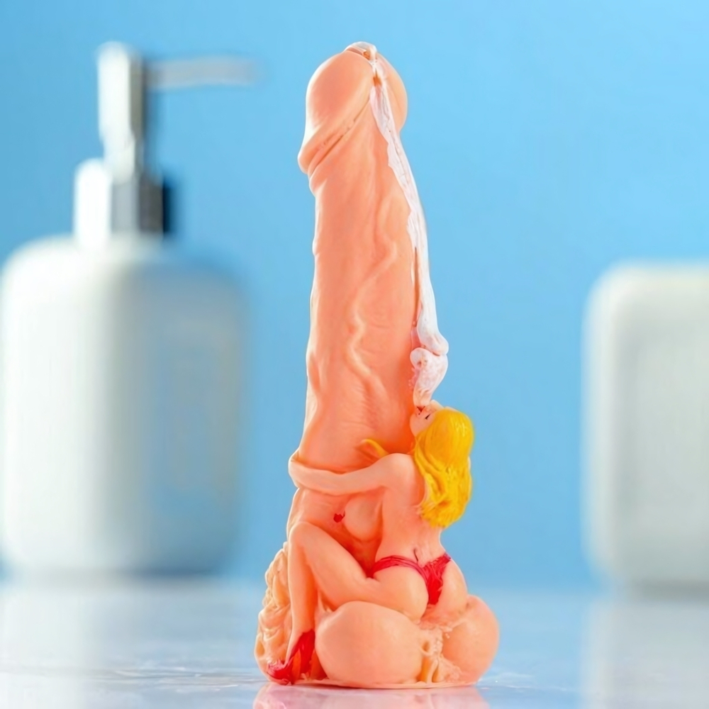 Мыло в форме фаллоса с ароматом клубники 110 гр