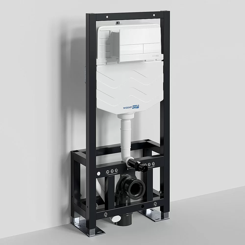 Инсталляция для унитаза WasserKraft Dill 61TLT.010.ME.WH04 с белой кнопкой