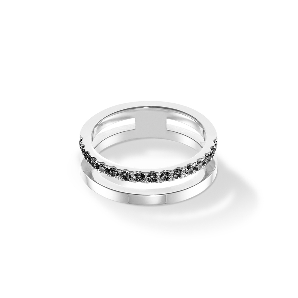 Кольцо Coeur de Lion Black-Silver 0136/40-1317 54