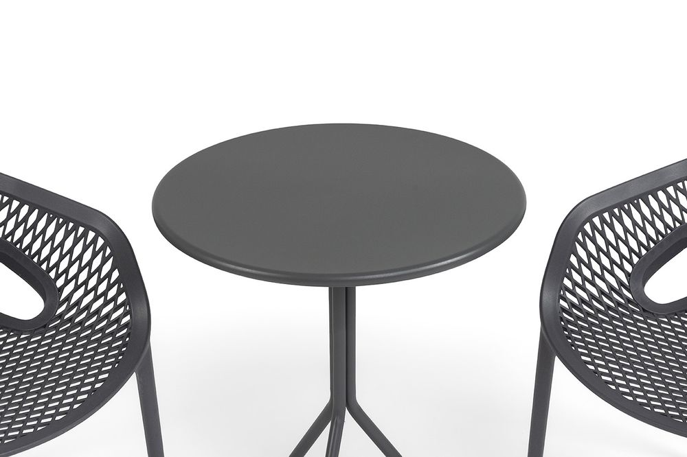 "Беллини" обеденная группа на 2 персоны, цвет темно-серый