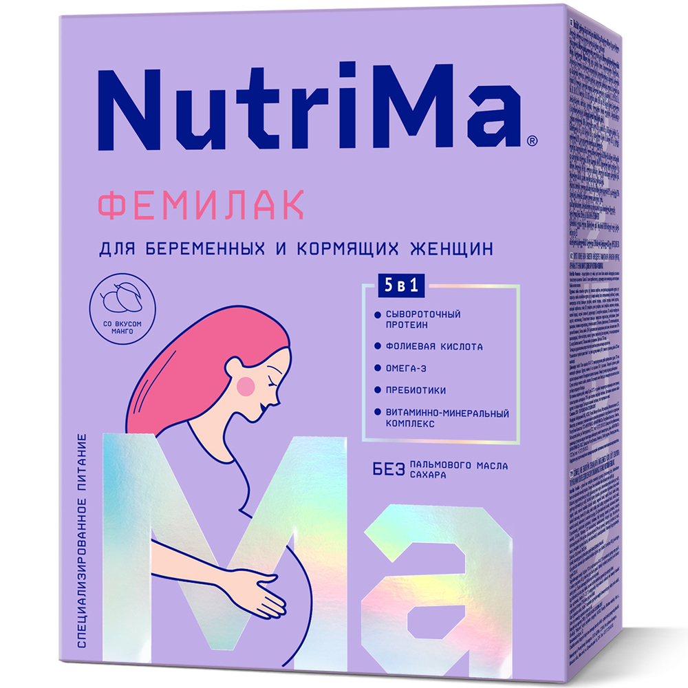 Питание для беременных и кормящих со вкусом манго NutriMa Фемилак 350г