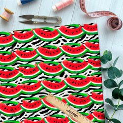 Ткань премиум дюспо дольки арбуза