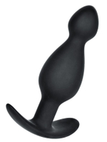 Черная анальная пробка с ограничителем - 11,5 см. (Цвет: черный)