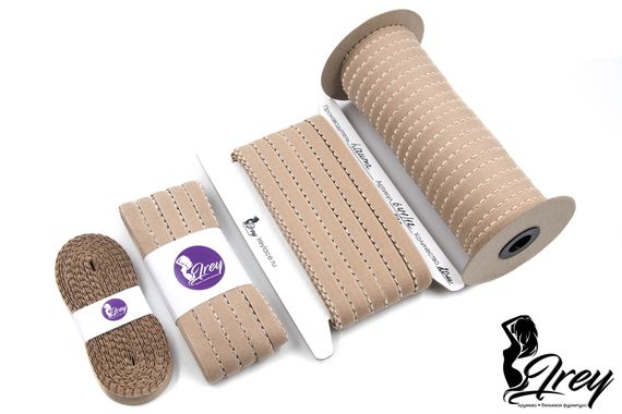 030 641/12 Резинка отделочная Lauma 12 мм, кофе с молоком 030