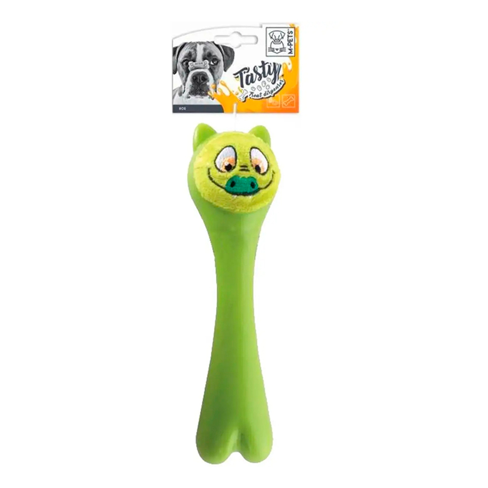 Игрушка M-PETS  Роб  с дозатором для угощений для собак , цвет зеленый