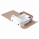 Папка архивная с резинкой А4 (325х250 мм), 75 мм, до 700 листов, микрогофрокартон, БЕЛАЯ