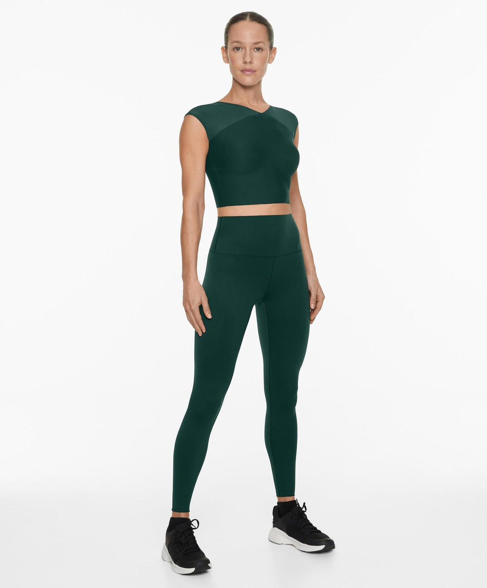 OYSHO Легинсы до щиколотки длиной 65 см с высокой посадкой Perfect-Adapt, бутылочно-зеленый