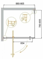 Душевой уголок Cezares Molveno 90x80 MOLVENO-AH-1-90/80-C-Cr-IV стекло прозрачное/профиль хром