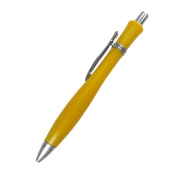 Ручка синяя, Цвет корпуса желтая/серебристая