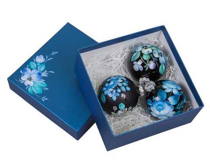 Set of 3 christmas balls in a box CB6D10052023001