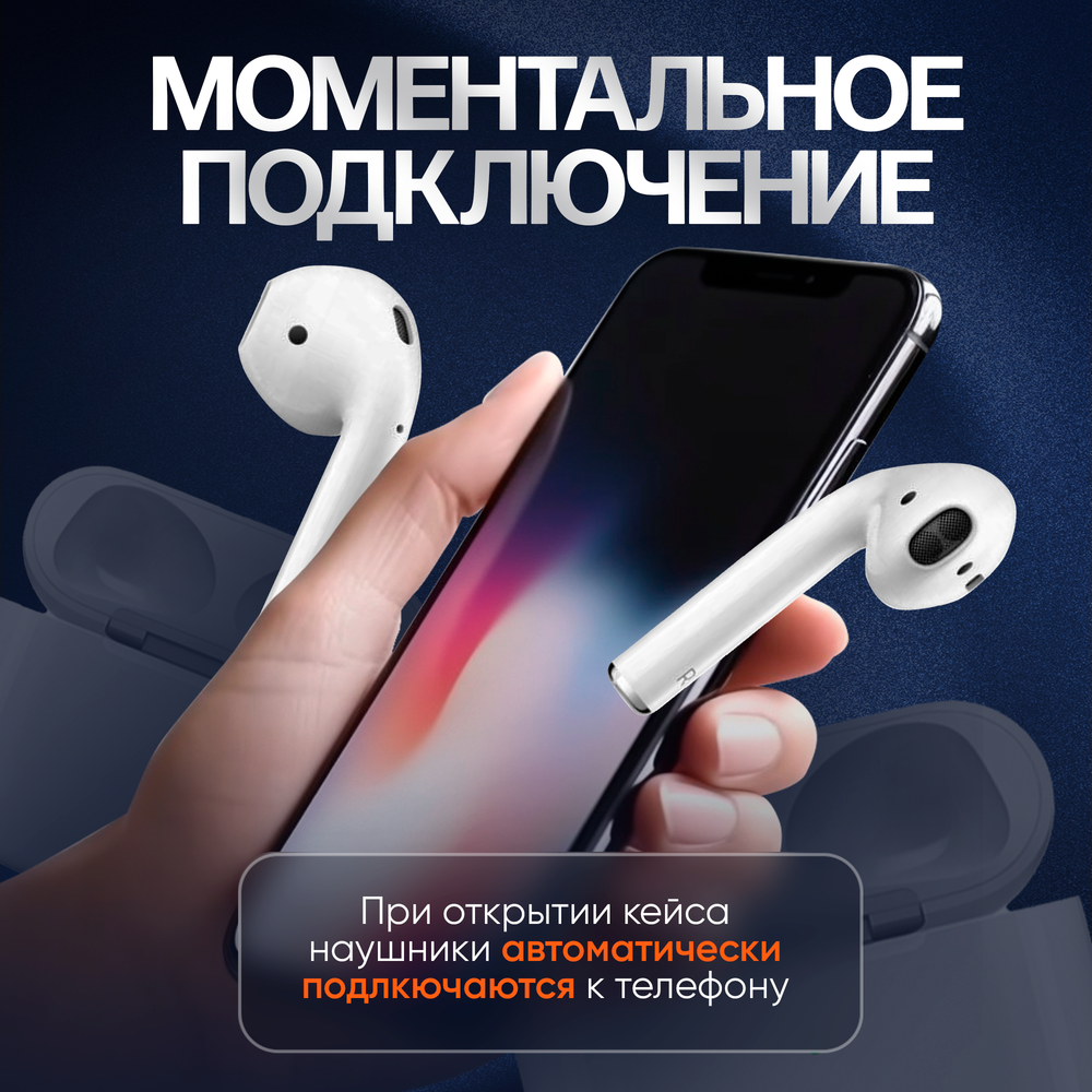 Наушники беспроводные / AIR 2 для iOS / Android / Bluetooth 5.0 / беспроводные блютуз наушники / tws для android / Ios