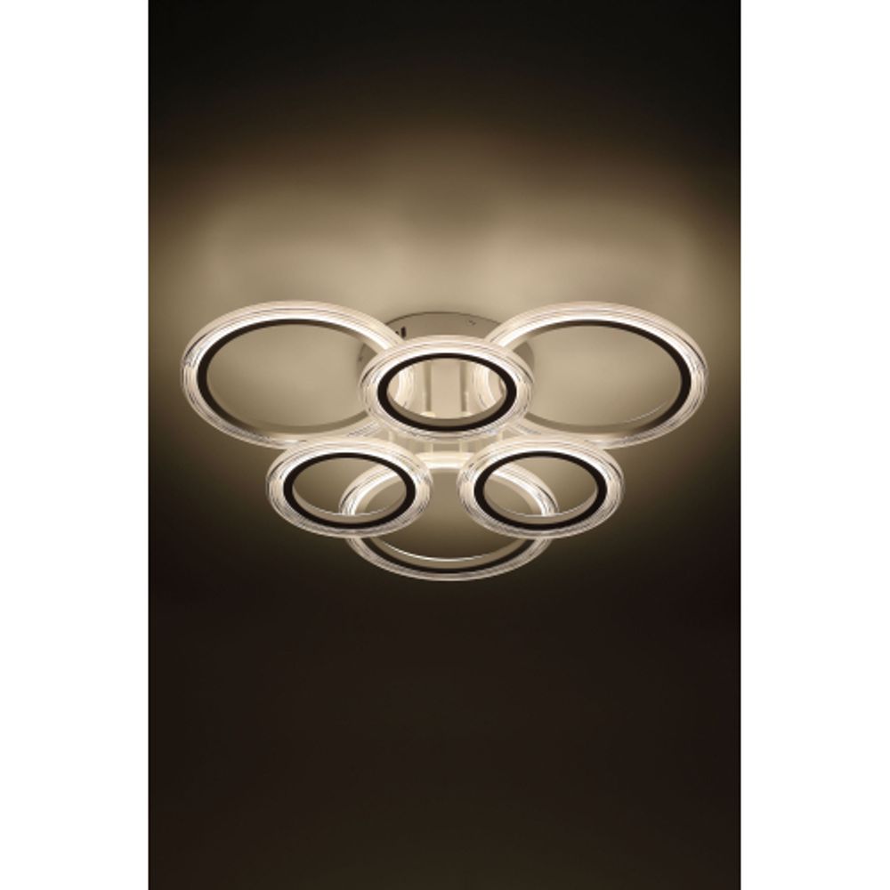 Светильник потолочный светодиодный ЭРА Модерн Ring CLL-1-90W 3K-6,5K RC WH с ДУ белый
