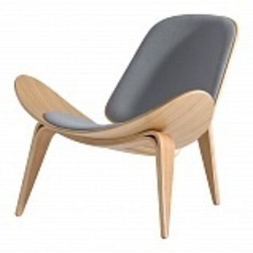 кресло shell armchair (ткань) (by Steel Arts)