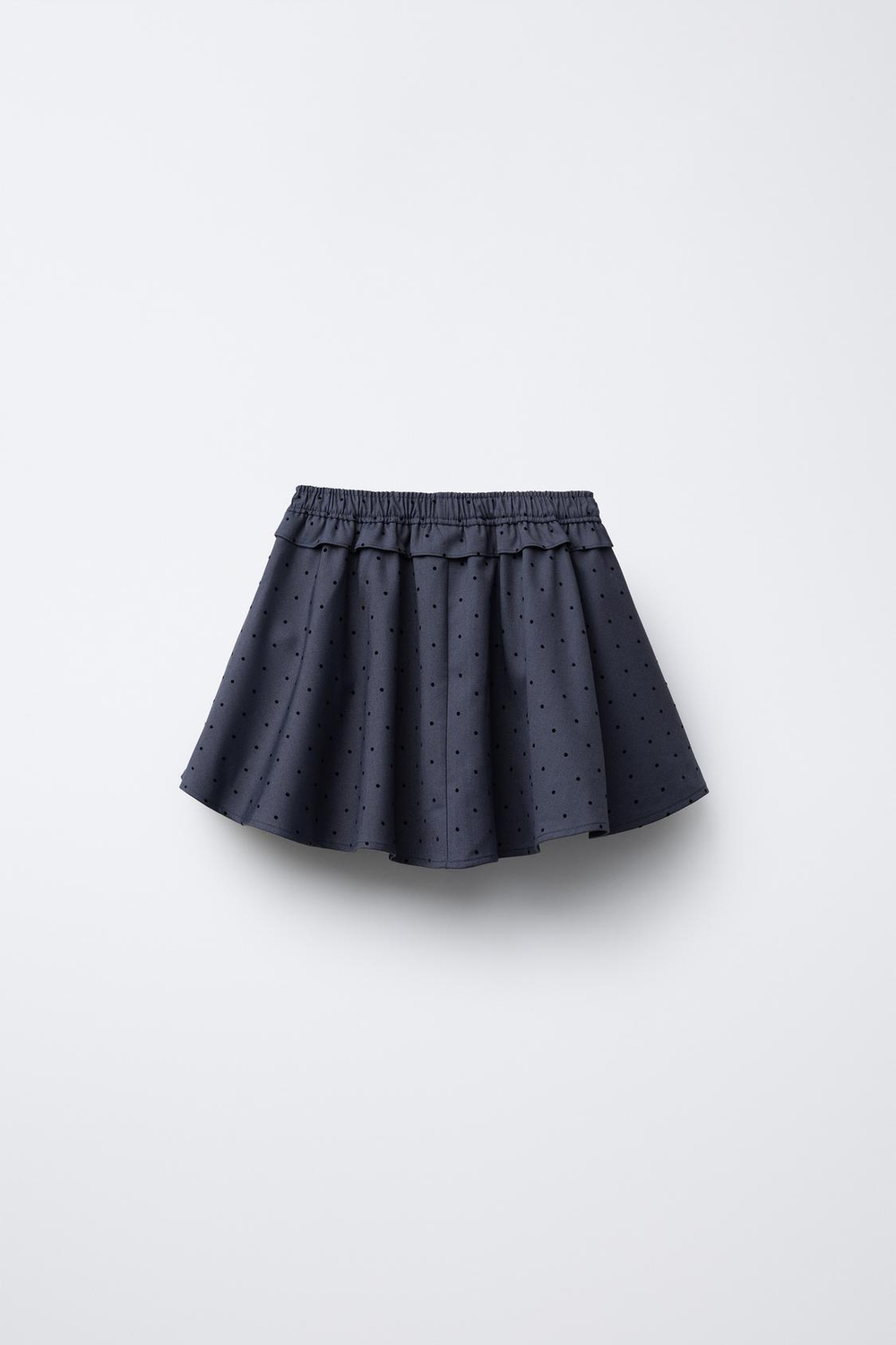 ZARA ЮБКА-ШОРТЫ С ФЛОКОВЫМ ПРИНТОМ, АНТРАЦИТОВО-СЕРЫЙ