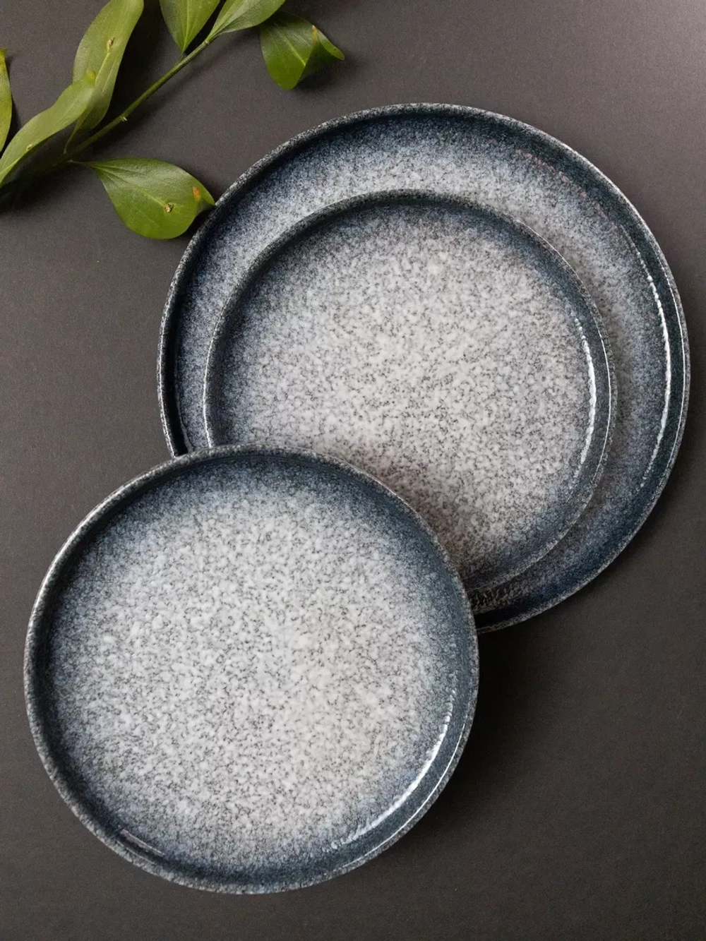 Тарелка с бортами, 25 см, Синий песок