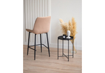 Барный стул Woodville Челси 360 бежевый (zd 210), черный np, ножки черные