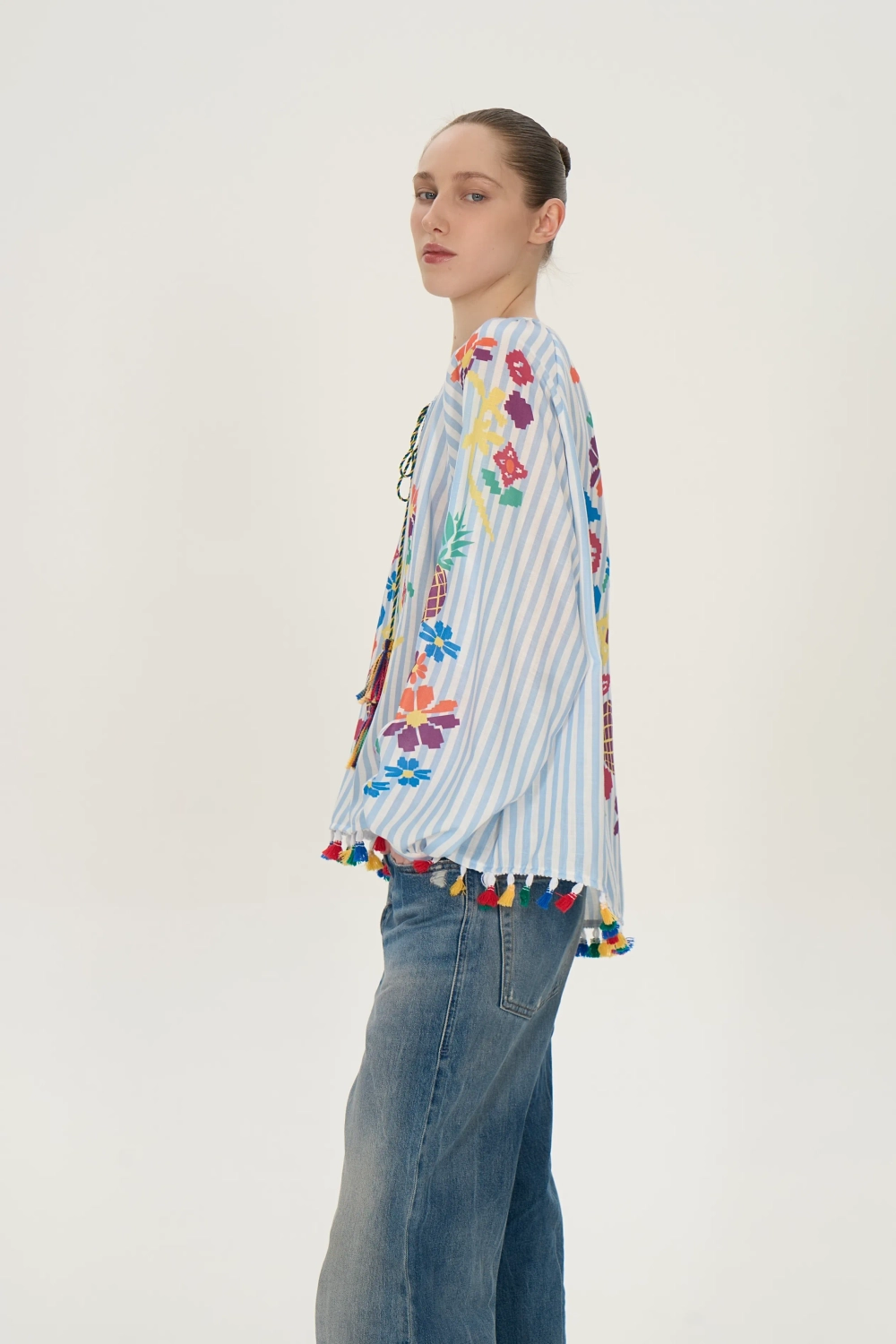 Блуза, голубой