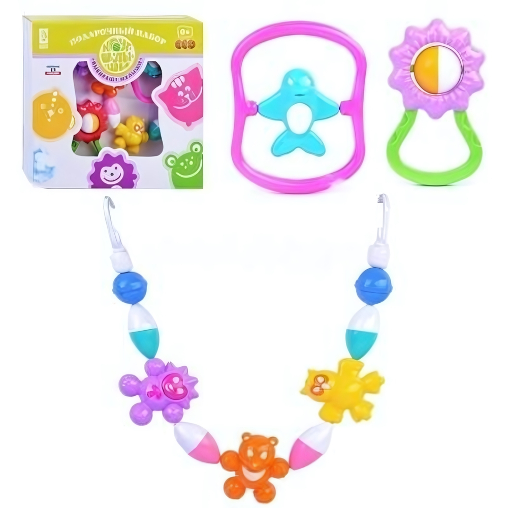 Подарочный набор №1 Подвеска на коляску+2 погремушки (Аэлита)