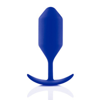 Синяя анальная пробка для ношения 14см b-Vibe Snug Plug 4 BV-010-NAV