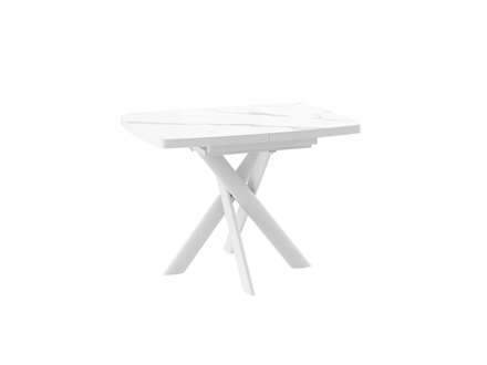 Стол LEONEL-110, раздвижной 110(145)х80, CALAKATTA ST CER/БЕЛЫЙ, (1 упак.)