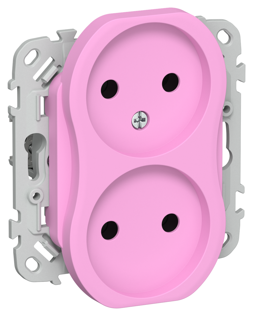 FLITE Розетка 2-местная без заземления без защитных шторок безвинтовое крепление 10А РС02-1-ФлПр пурпурный IEK