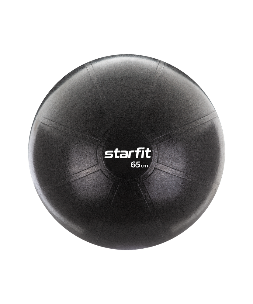 БЕЗ УПАКОВКИ Фитбол STARFIT GB-107, 65 см, 1200 гр, без насоса, черный, антивзрыв