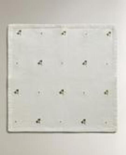 ZARA HOME САЛФЕТКИ С ВЫШИВКОЙ (2 ШТ.), ЭКРЮ