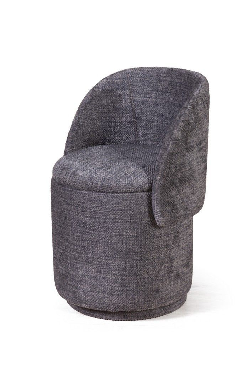 Пуф с кручением Bubble, микромех Rozy dark grey