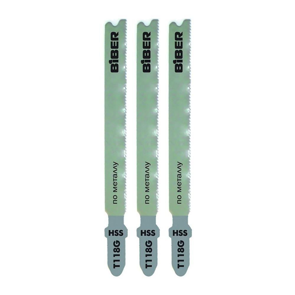 БИБЕР 85279 Полотна для эл.лобзика д/метал. 67/1,1мм Т118G 3 шт(25/200)